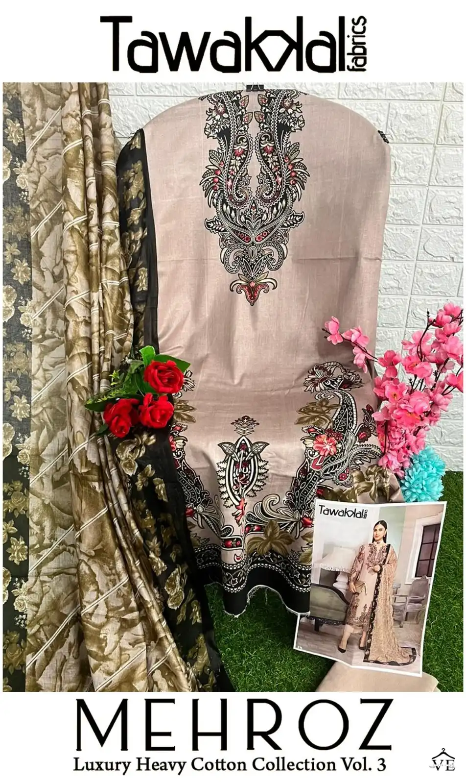 Tawakkal Mehroz Luxury Heavy Cotton Collection Vol 3 Cotton Wholesale Pakistani Salwar Suit Catalog — Wholesale Salwar Suits, MPA wholesale from Surat - Gallery Image 19