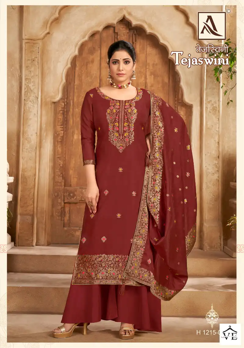 Alok Suits Tejaswini Jacquard Wholesale Salwar Suit Catalog — Wholesale Salwar Suits, MPA wholesale from Surat - Gallery Image 2