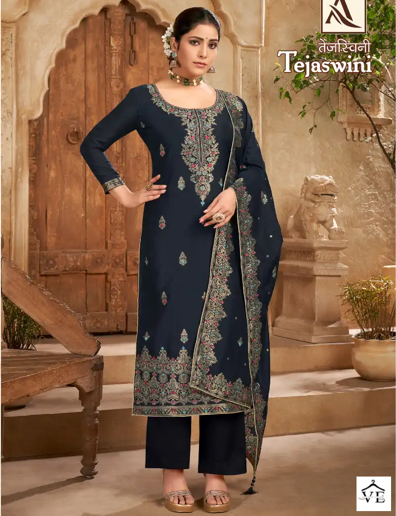 Alok Suits Tejaswini Jacquard Wholesale Salwar Suit Catalog — Wholesale Salwar Suits, MPA wholesale from Surat — view 1
