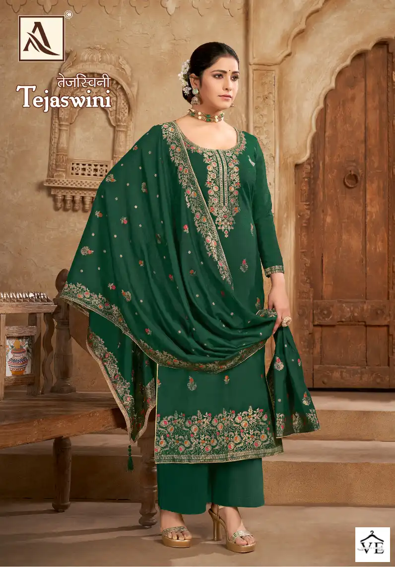 Alok Suits Tejaswini Jacquard Wholesale Salwar Suit Catalog — Wholesale Salwar Suits, MPA wholesale from Surat - Gallery Image 3
