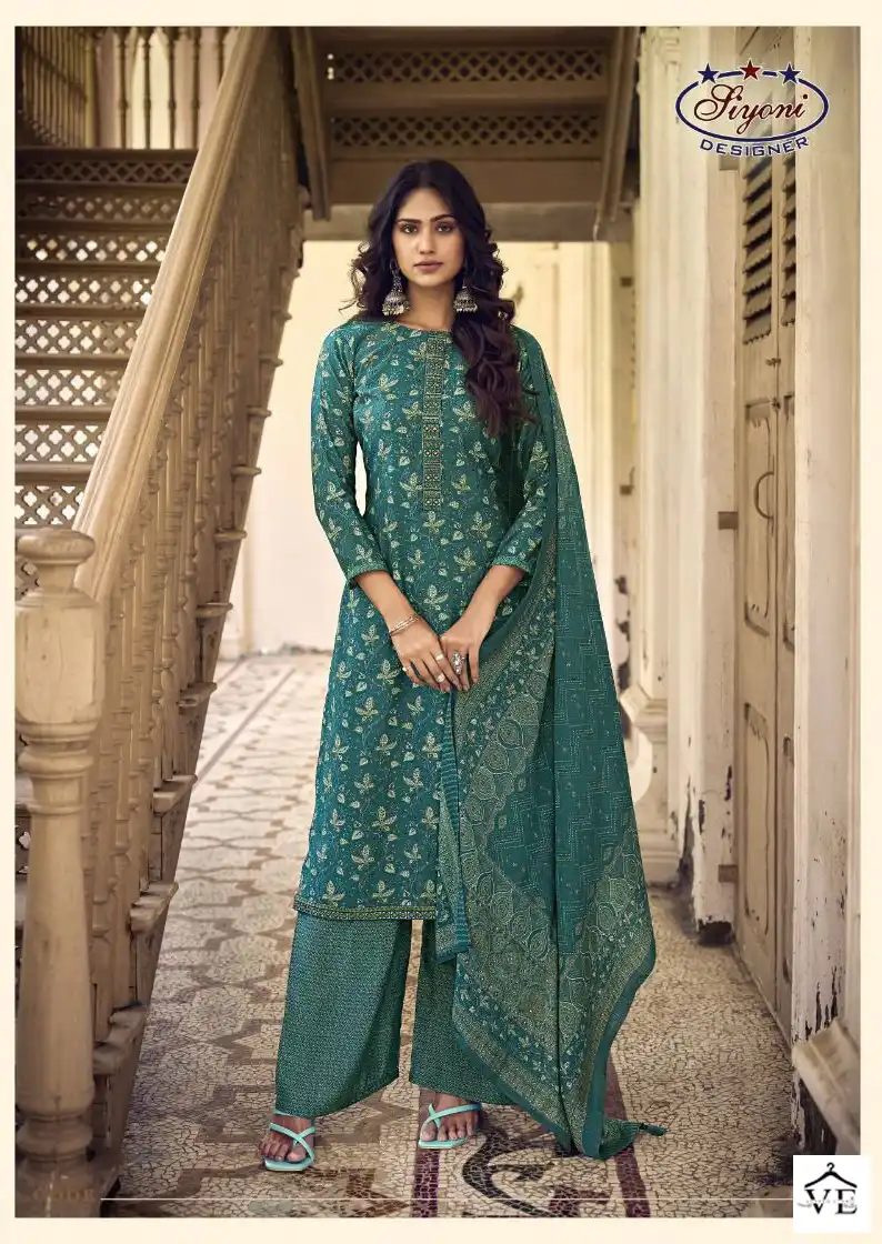 Siyoni Designer Teresa Heavy Maslin Silk Wholesale Designer Salwar Suit Catalog — Wholesale Salwar Suits, MPA wholesale from Surat - Gallery Image 2