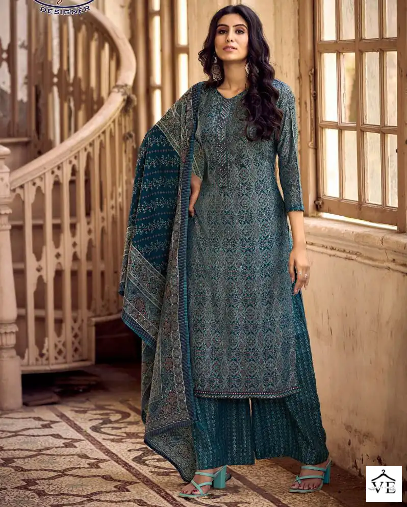Siyoni Designer Teresa Heavy Maslin Silk Wholesale Designer Salwar Suit Catalog — Wholesale Salwar Suits, MPA wholesale from Surat — view 1