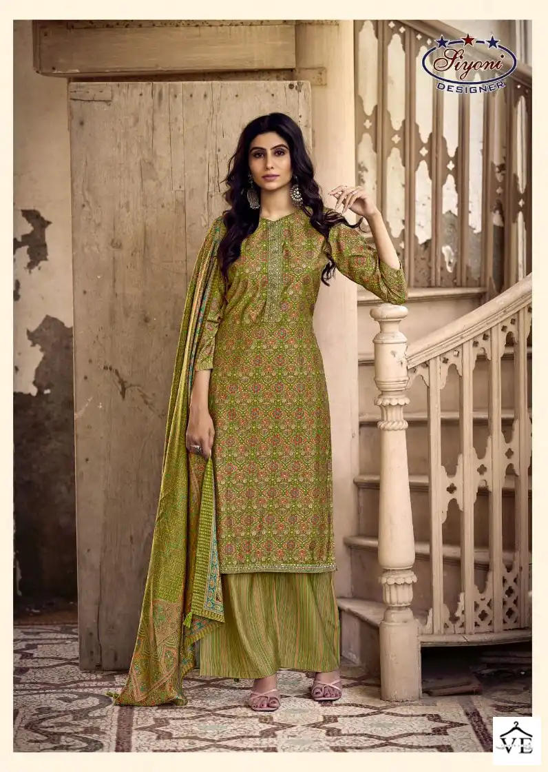 Siyoni Designer Teresa Heavy Maslin Silk Wholesale Designer Salwar Suit Catalog — Wholesale Salwar Suits, MPA wholesale from Surat - Gallery Image 7