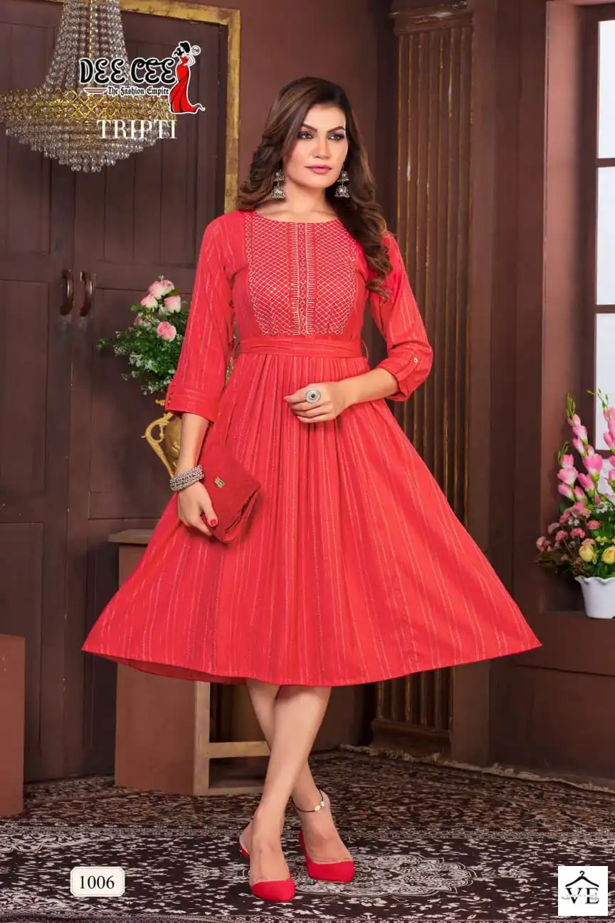 The Fashion Empire Tripti Rayon Weaving Wholesale Kurtis Catalog — Wholesale Kurtis, MPA wholesale from Surat - Gallery Image 2