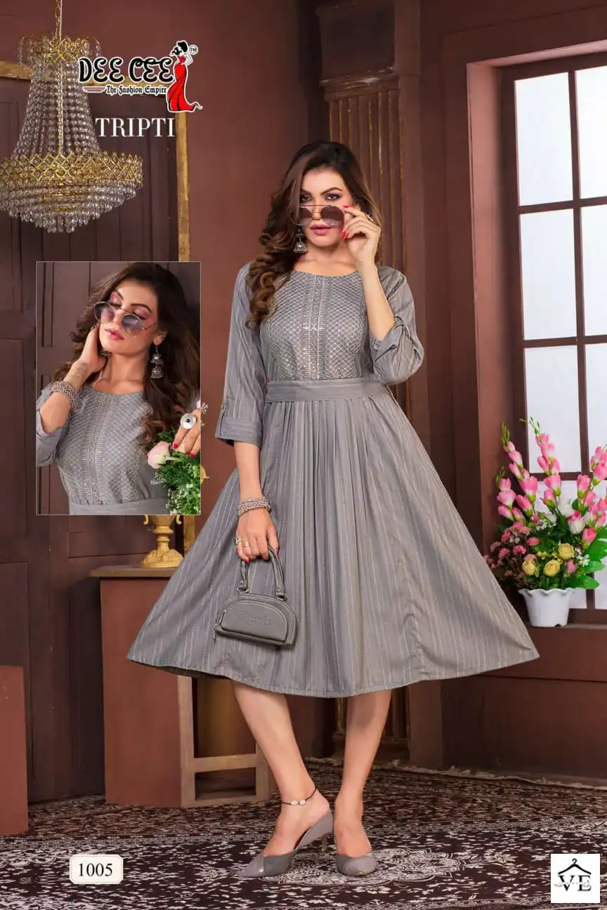 The Fashion Empire Tripti Rayon Weaving Wholesale Kurtis Catalog — Wholesale Kurtis, MPA wholesale from Surat - Gallery Image 3