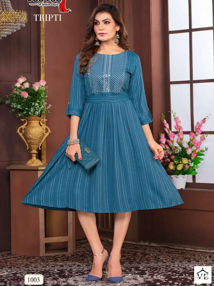 The Fashion Empire Tripti Rayon Weaving Wholesale Kurtis Catalog — Wholesale Kurtis, MPA wholesale from Surat — view 1