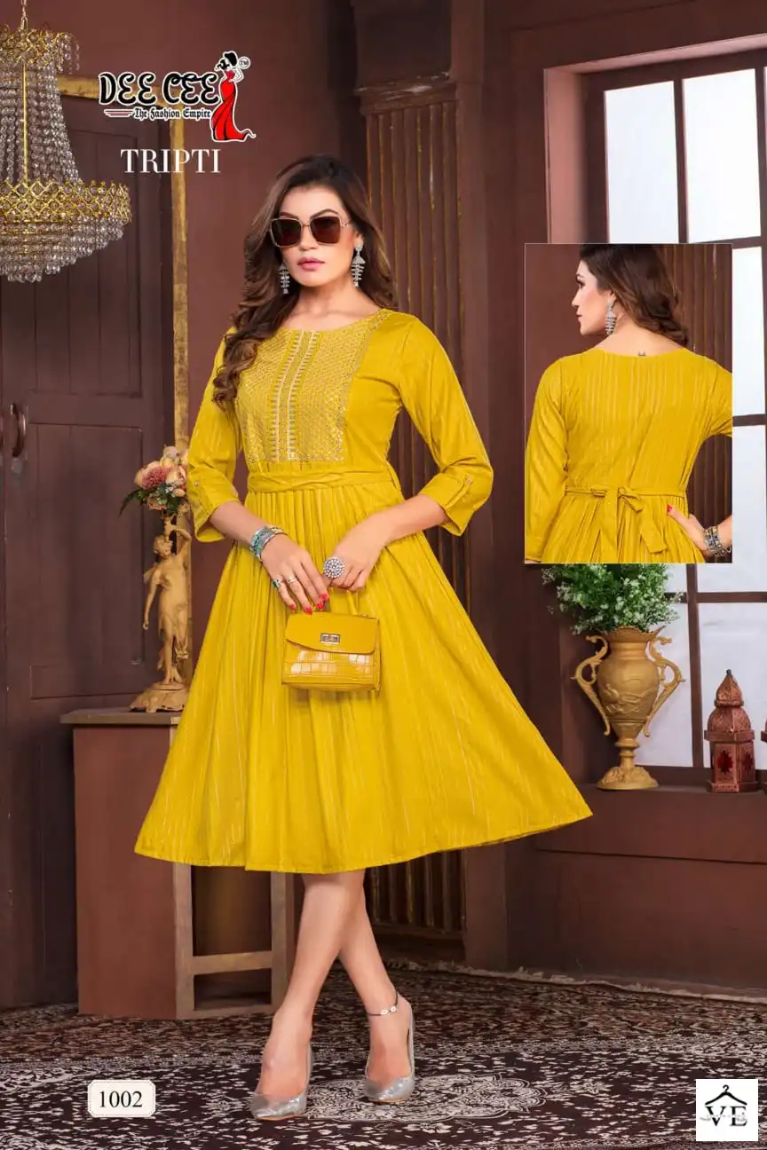 The Fashion Empire Tripti Rayon Weaving Wholesale Kurtis Catalog — Wholesale Kurtis, MPA wholesale from Surat - Gallery Image 5