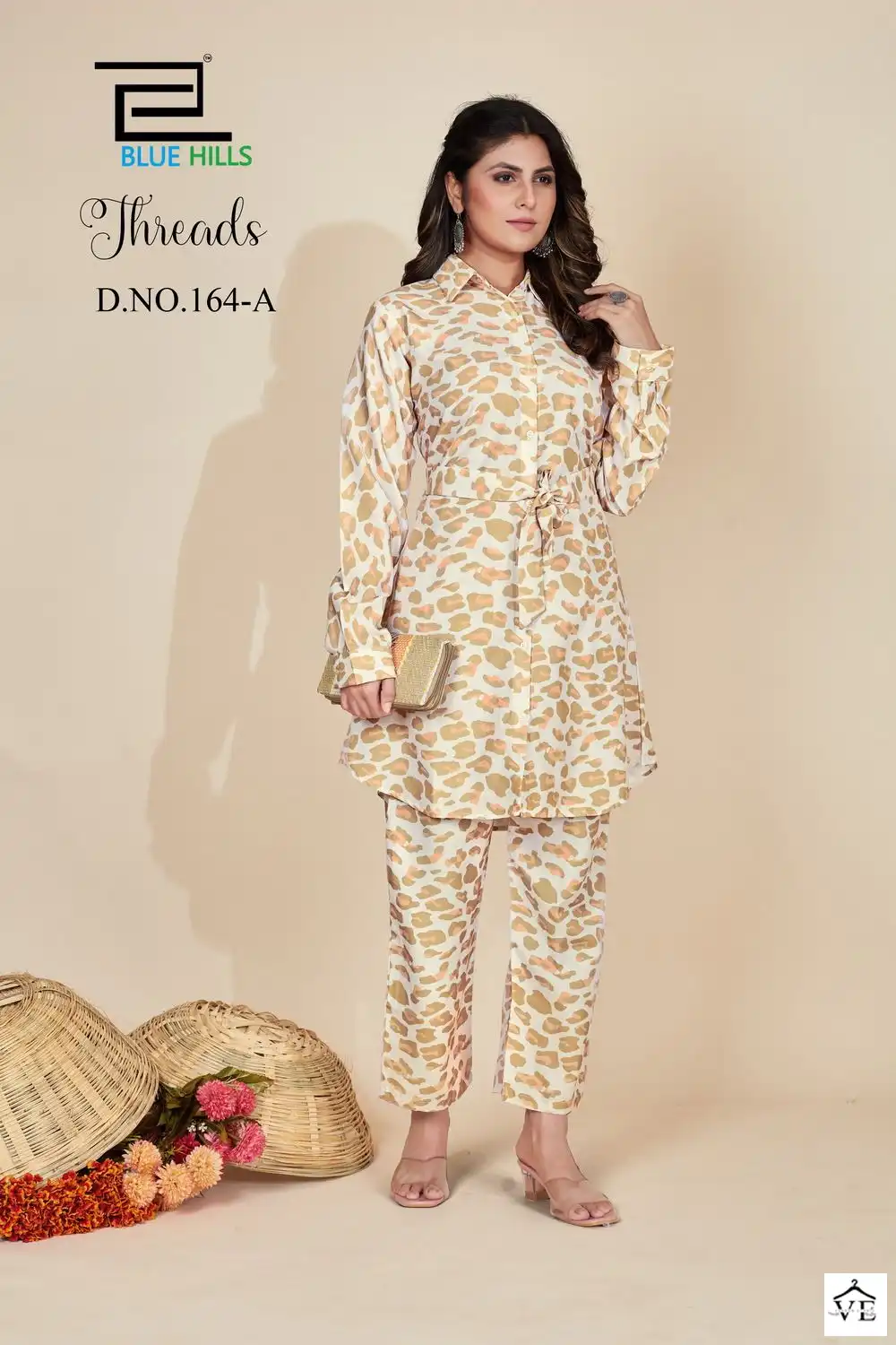 Blue Hills Threads Rayon Wholesale Party Wear Cord Sets Catalog — Wholesale Kurtis, MPA wholesale from Surat - Gallery Image 2