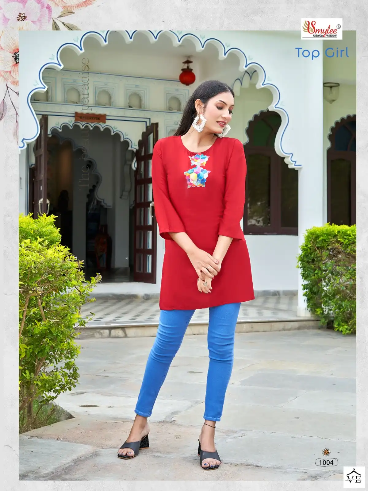 Rung Top Girl Heavy Liva Approved Rayon Wholesale Short Top Catalog — Wholesale Kurtis, MPA wholesale from Surat - Gallery Image 4