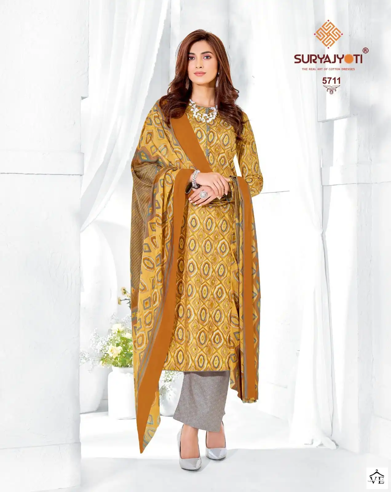 Suryajyoti Trendy Cotton Vol 57 Cotton Wholesale Salwar Suit Catalog — Wholesale Salwar Suits, MPA wholesale from Surat - Gallery Image 11