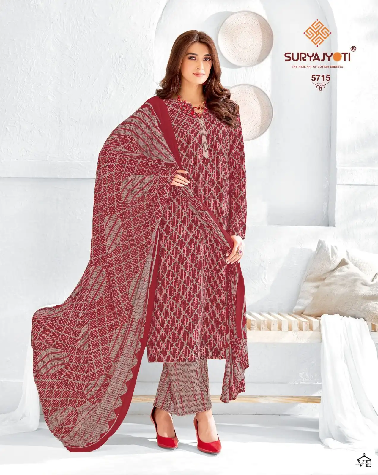 Suryajyoti Trendy Cotton Vol 57 Cotton Wholesale Salwar Suit Catalog — Wholesale Salwar Suits, MPA wholesale from Surat - Gallery Image 12