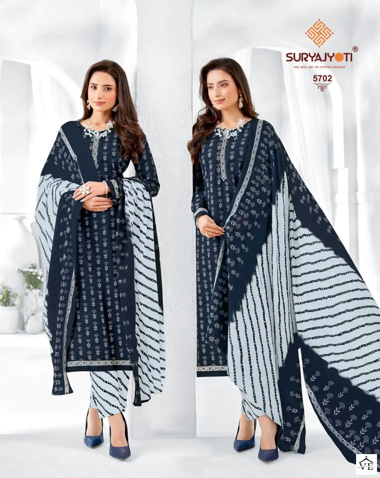 Suryajyoti Trendy Cotton Vol 57 Cotton Wholesale Salwar Suit Catalog — Wholesale Salwar Suits, MPA wholesale from Surat - Gallery Image 4