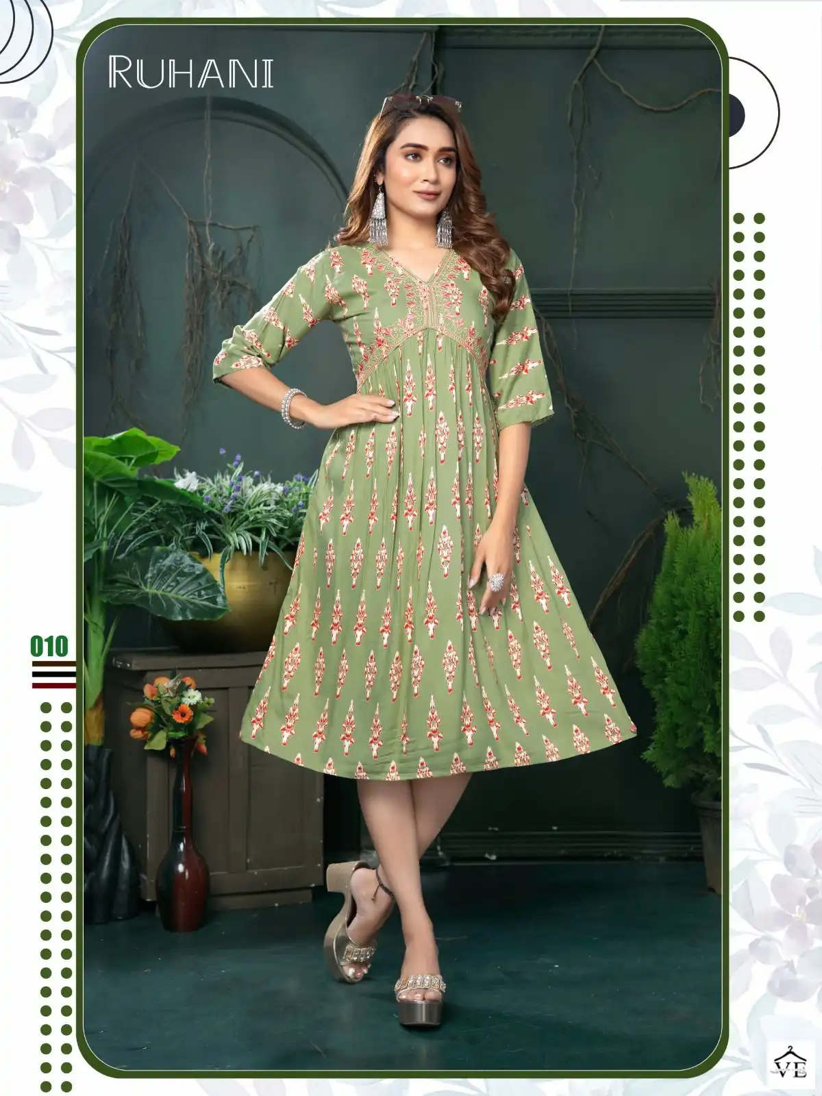 VE Trendy Ruhani Vol 1 Heavy Rayon Wholesale Kurti Catalog — Wholesale Kurtis, MPA wholesale from Surat - Gallery Image 5