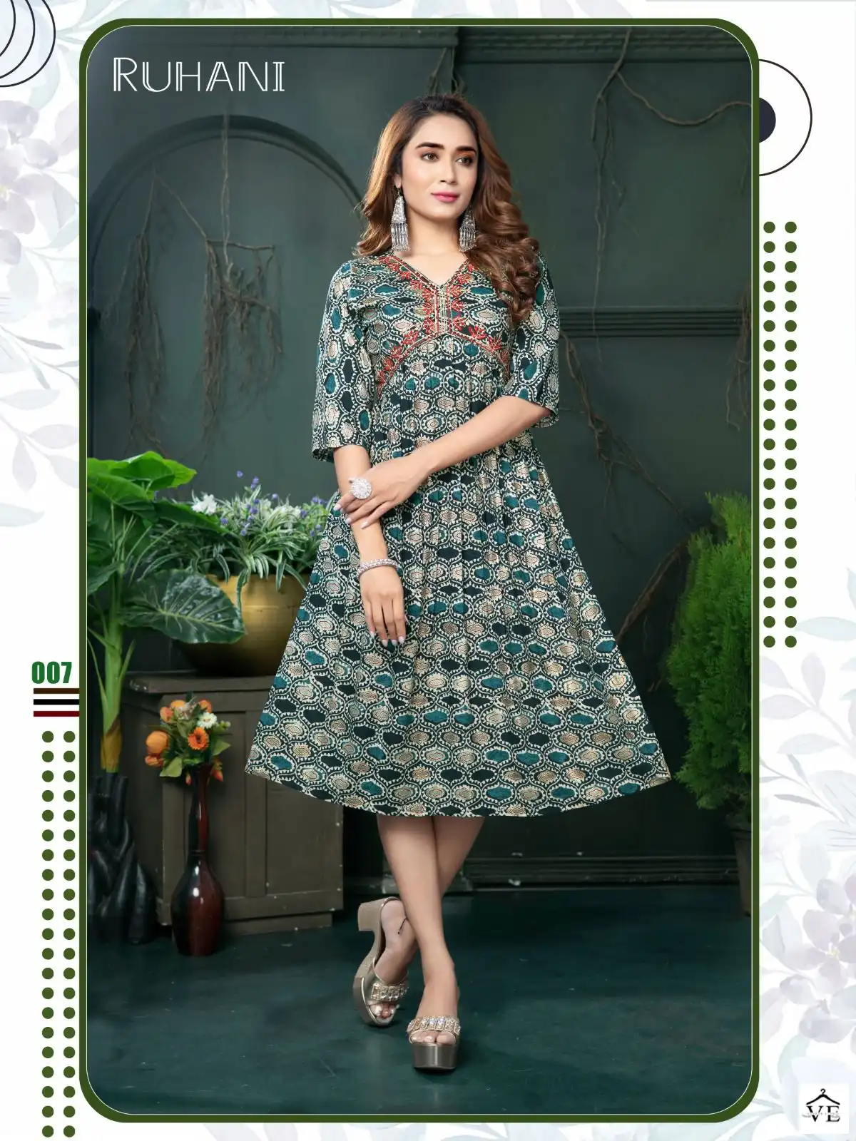 VE Trendy Ruhani Vol 1 Heavy Rayon Wholesale Kurti Catalog — Wholesale Kurtis, MPA wholesale from Surat - Gallery Image 7