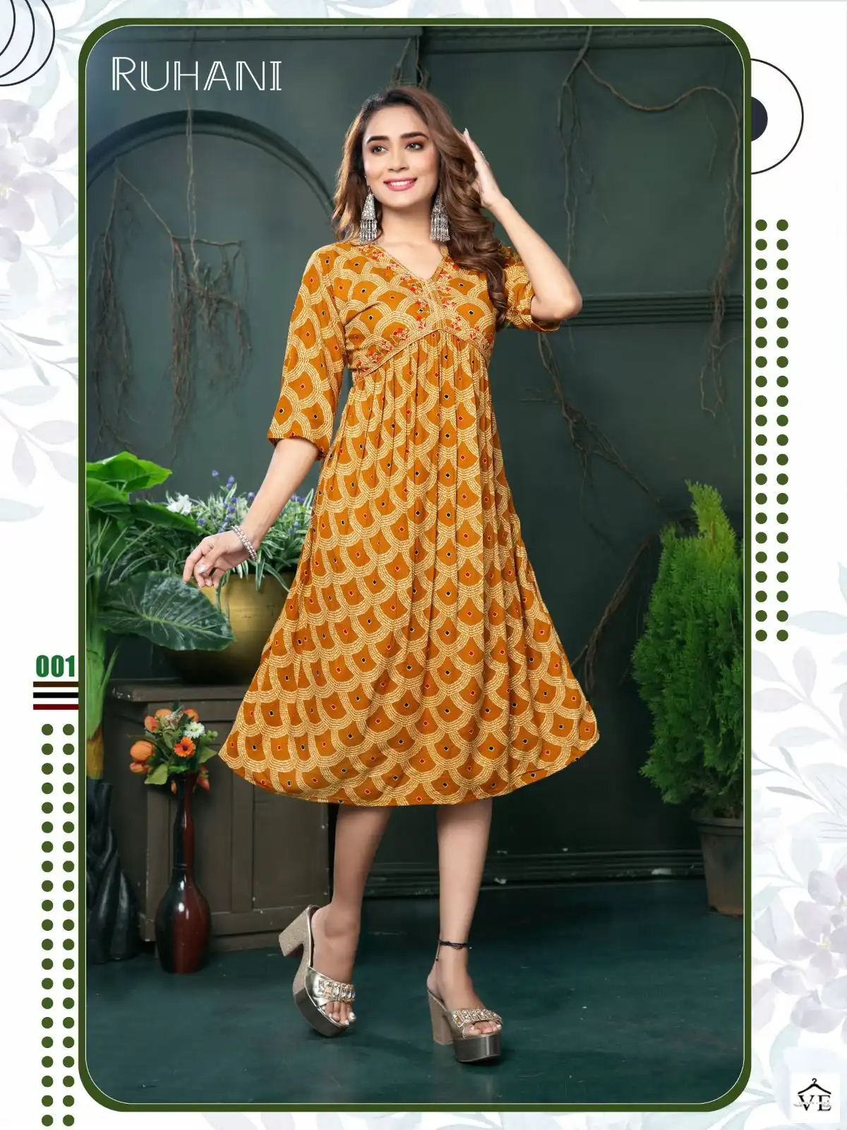 VE Trendy Ruhani Vol 1 Heavy Rayon Wholesale Kurti Catalog — Wholesale Kurtis, MPA wholesale from Surat - Gallery Image 8