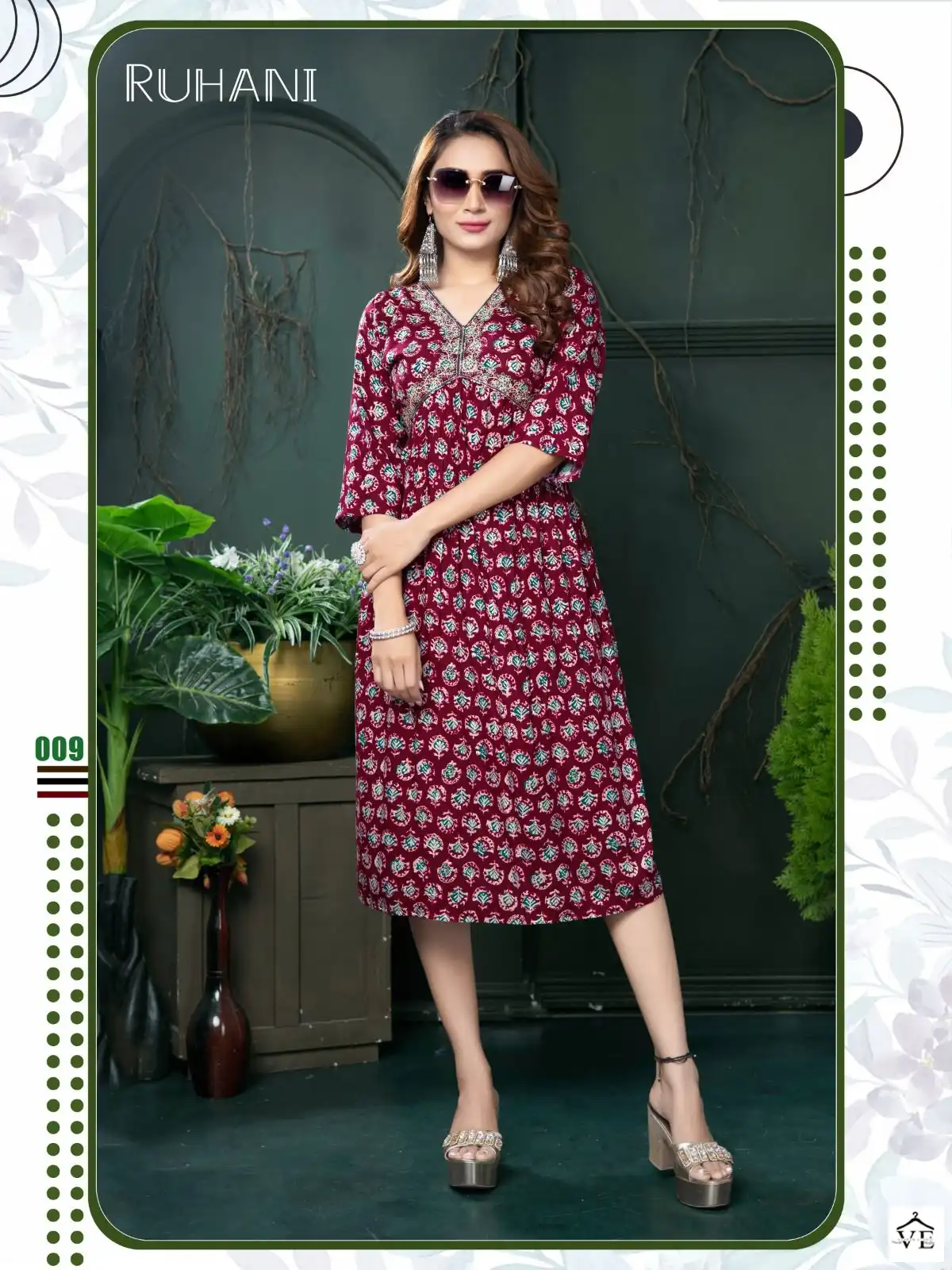 VE Trendy Ruhani Vol 1 Heavy Rayon Wholesale Kurti Catalog — Wholesale Kurtis, MPA wholesale from Surat - Gallery Image 9