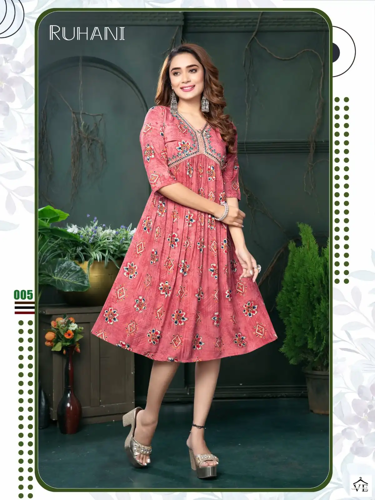 VE Trendy Ruhani Vol 1 Heavy Rayon Wholesale Kurti Catalog — Wholesale Kurtis, MPA wholesale from Surat — view 10