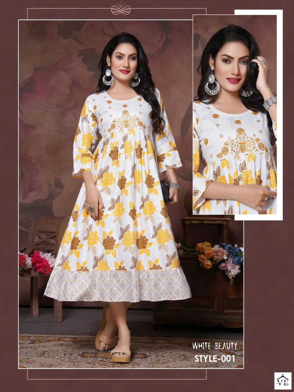 Vardan Ethnic Trendy White Beauty Vol 1 Rayon Plain Wholesale Fancy Kurtis Catalog — Wholesale Kurtis, MPA wholesale from Surat - Gallery Image 2