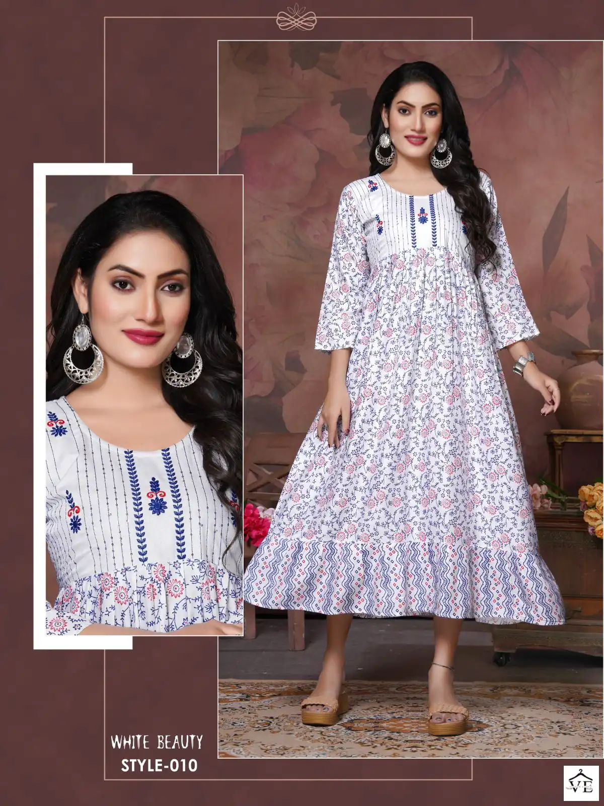 Vardan Ethnic Trendy White Beauty Vol 1 Rayon Plain Wholesale Fancy Kurtis Catalog — Wholesale Kurtis, MPA wholesale from Surat — view 10