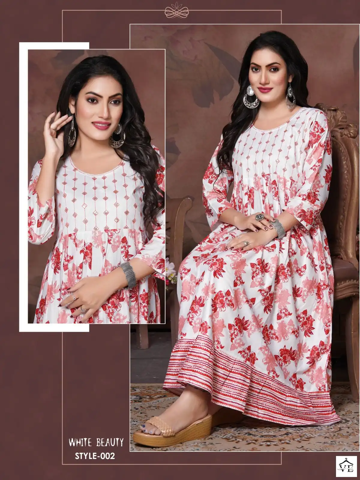 Vardan Ethnic Trendy White Beauty Vol 1 Rayon Plain Wholesale Fancy Kurtis Catalog — Wholesale Kurtis, MPA wholesale from Surat - Gallery Image 3