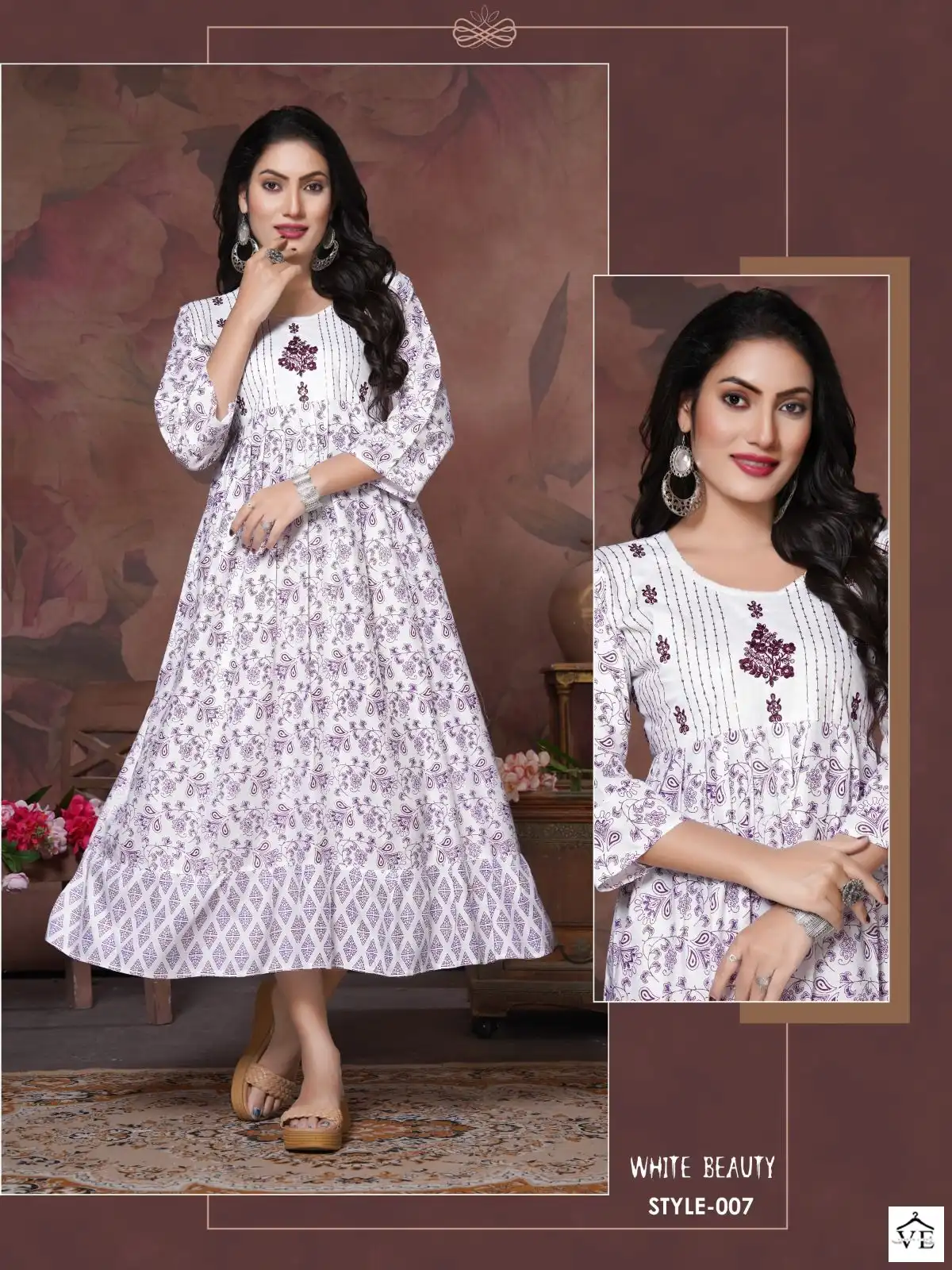 Vardan Ethnic Trendy White Beauty Vol 1 Rayon Plain Wholesale Fancy Kurtis Catalog — Wholesale Kurtis, MPA wholesale from Surat - Gallery Image 6