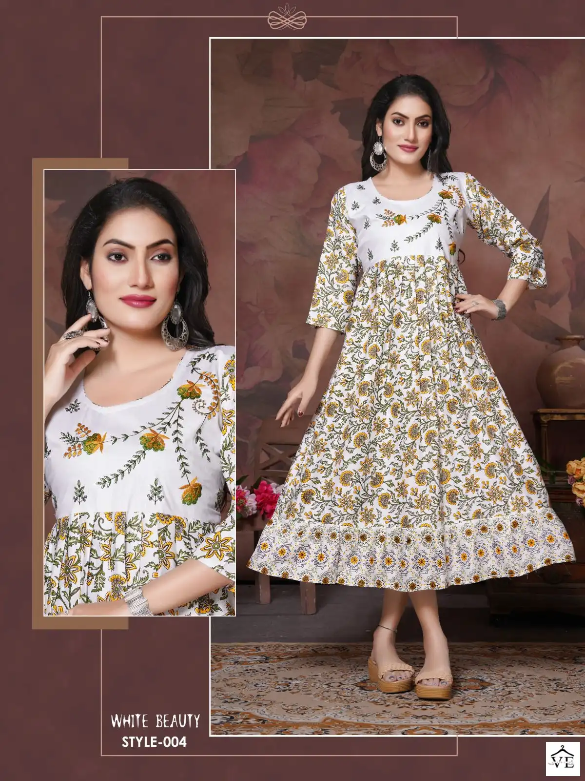 Vardan Ethnic Trendy White Beauty Vol 1 Rayon Plain Wholesale Fancy Kurtis Catalog — Wholesale Kurtis, MPA wholesale from Surat - Gallery Image 9