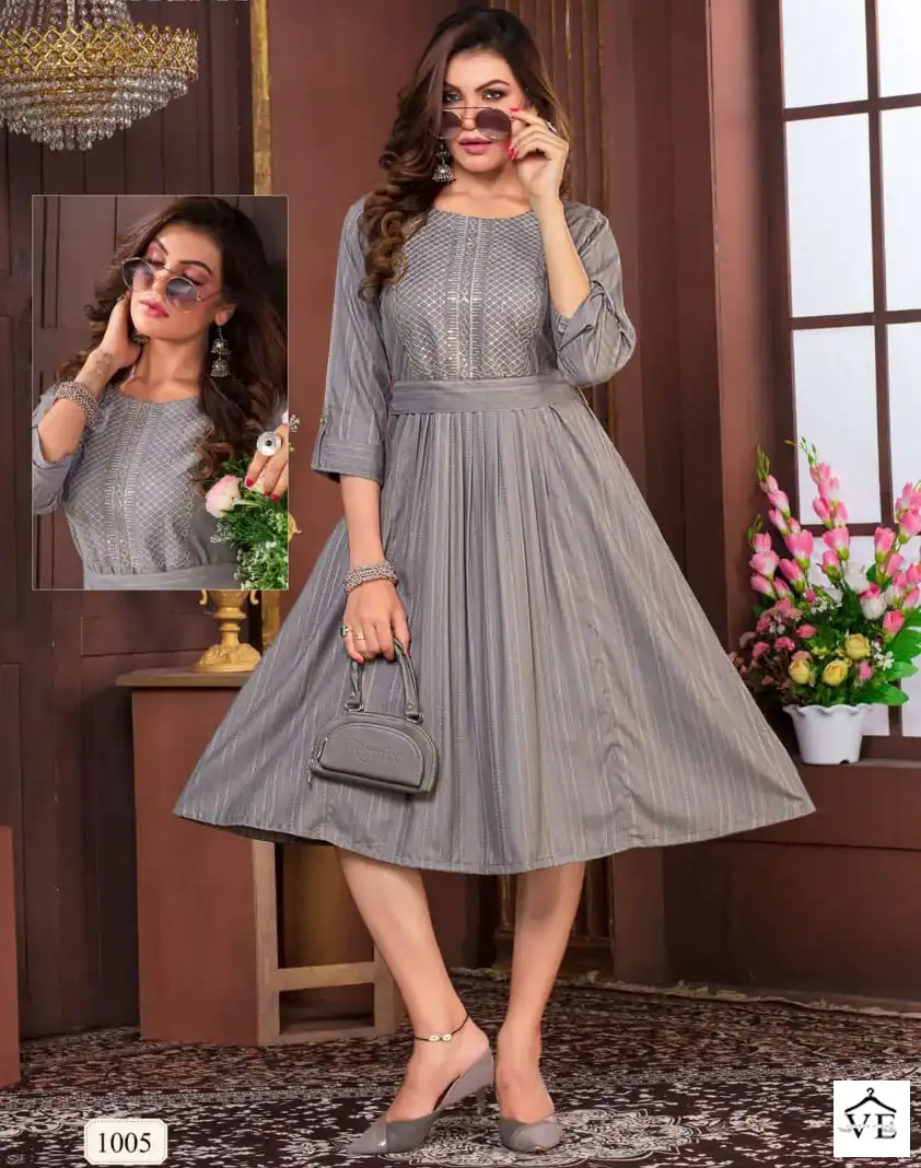 Deecee Tripti Rayon Weaving Wholesale Long Kurtis Catalog — Wholesale Kurtis, MPA wholesale from Surat — view 1