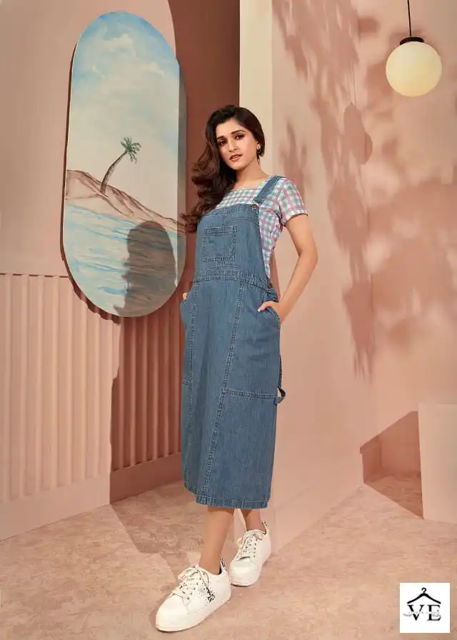 Vinay Tumbaa - The Denim-3 100% Denim Wholesale Kurti Catalog — Wholesale Kurtis, MPA wholesale from Surat — view 11