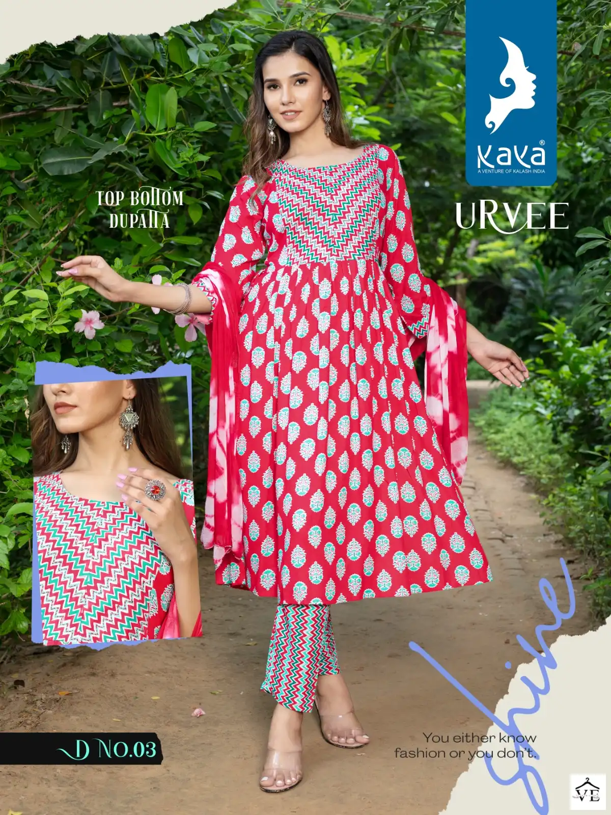 Kaya Urvee Rayon Wholesale Readymade Suit Catalog — Wholesale Salwar Suits, MPA wholesale from Surat - Gallery Image 4