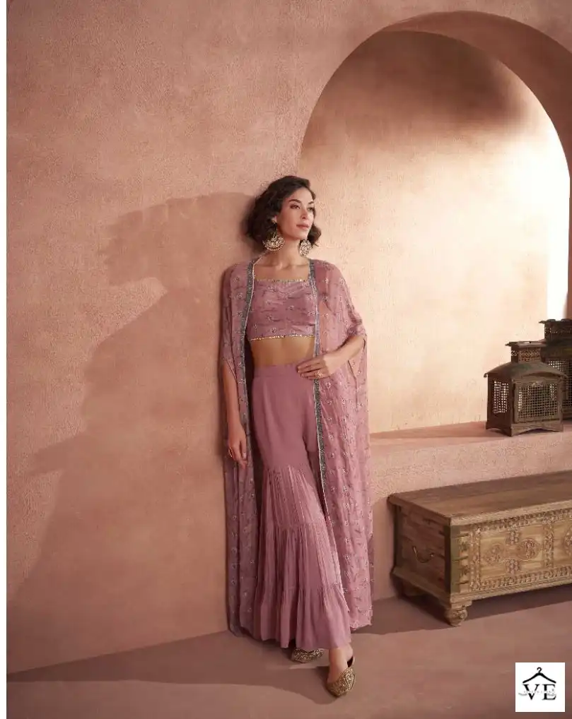 Sayuri Utsav Real Georgette Wholesale Designer Indo Western Catalog — Wholesale Salwar Suits, Sayuri Designer wholesale from Surat - Gallery Image 4