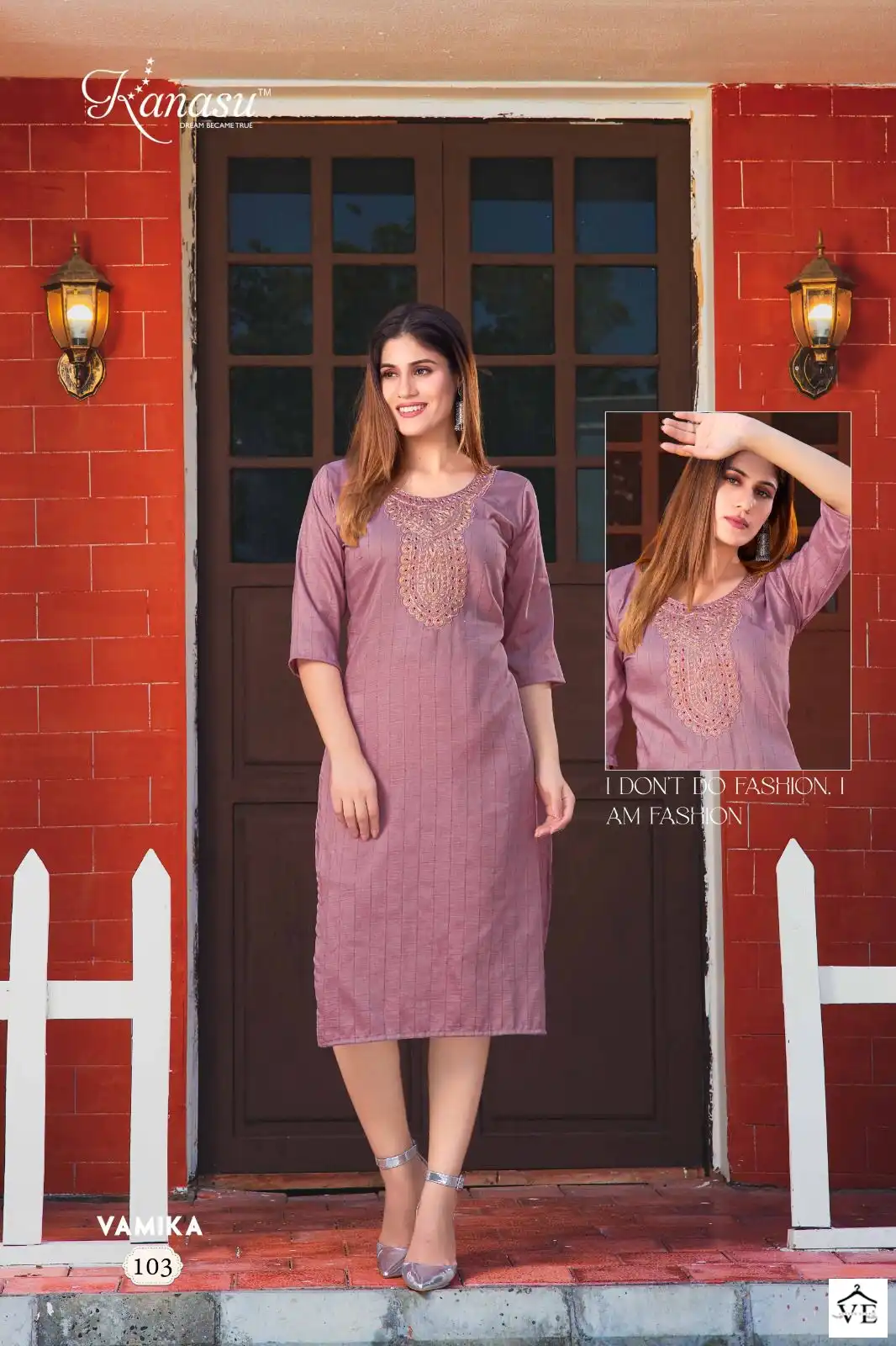 Kanasu Vamika Chinon Sequence Wholesale Fancy Kurtis Catalog — Wholesale Kurtis, MPA wholesale from Surat - Gallery Image 3