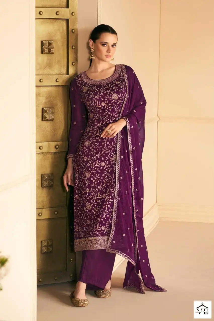 Aashirwad Varina Soft Silk Wholesale Salwar Suit Catalog — Wholesale Salwar Suits, Aashirwad Creation wholesale from Surat - Gallery Image 5