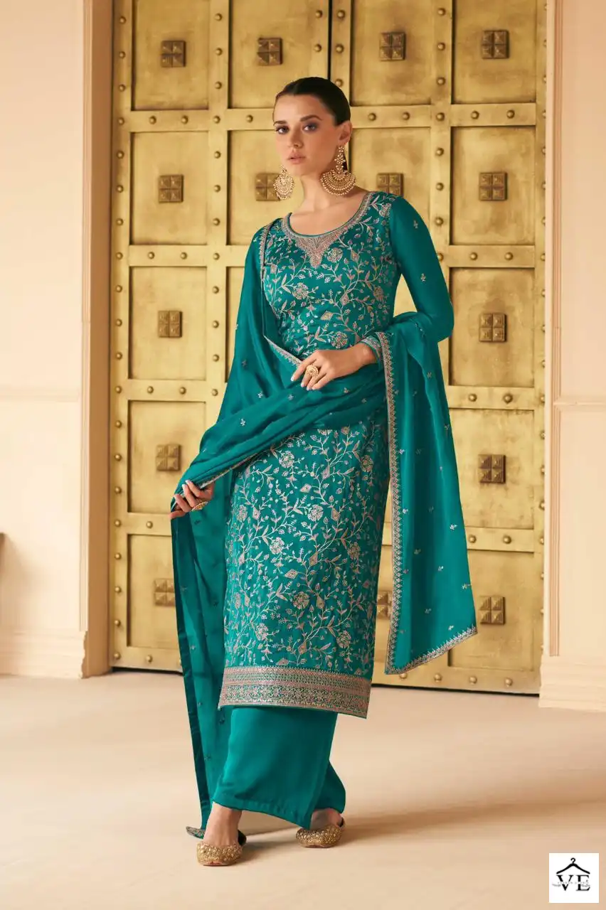 Aashirwad Varina Soft Silk Wholesale Salwar Suit Catalog — Wholesale Salwar Suits, Aashirwad Creation wholesale from Surat - Gallery Image 2