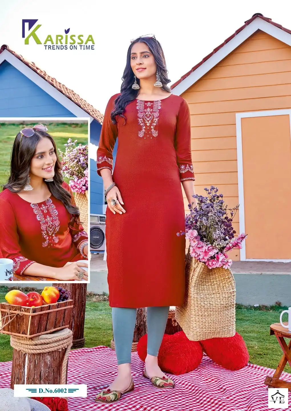 Karissa Veenee Heavy Rayon Wholesale Kurti Catalog — Wholesale Kurtis, Karissa wholesale from Surat - Gallery Image 2