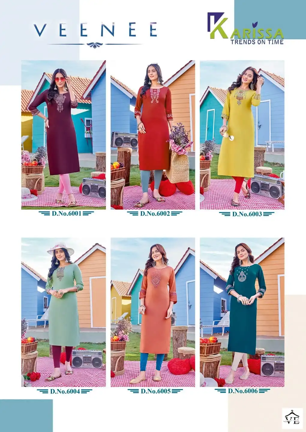 Karissa Veenee Heavy Rayon Wholesale Kurti Catalog — Wholesale Kurtis, Karissa wholesale from Surat — view 7