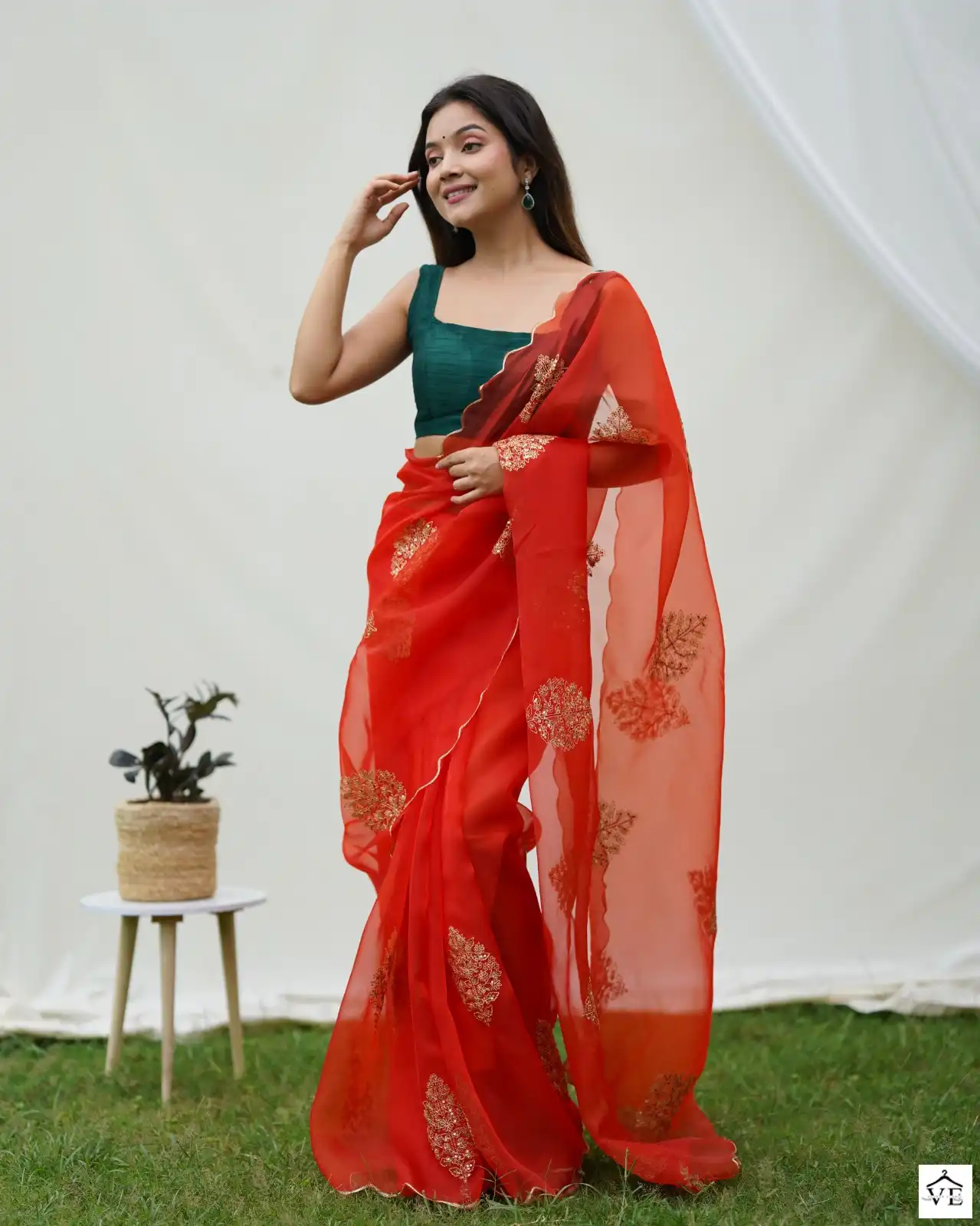 Shree Trends Vidhya Organza Wholesale Saree Catalog — Wholesale Sarees, MPA wholesale from Surat - Gallery Image 3