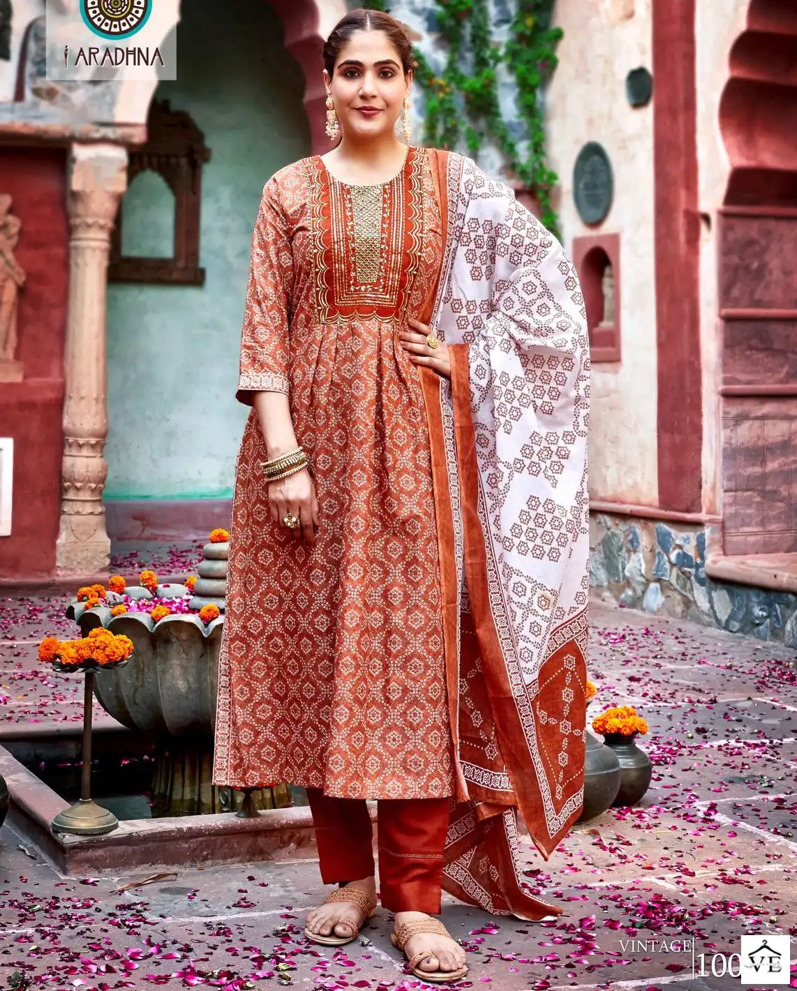 Aradhna Vintage Vol 1 Cotton Print Wholesale Readymade Salwar Suit Catalog — Wholesale Salwar Suits, MPA wholesale from Surat — view 1