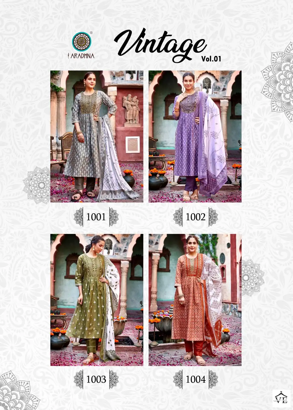 Aradhna Vintage Vol 1 Cotton Print Wholesale Readymade Salwar Suit Catalog — Wholesale Salwar Suits, MPA wholesale from Surat - Gallery Image 9