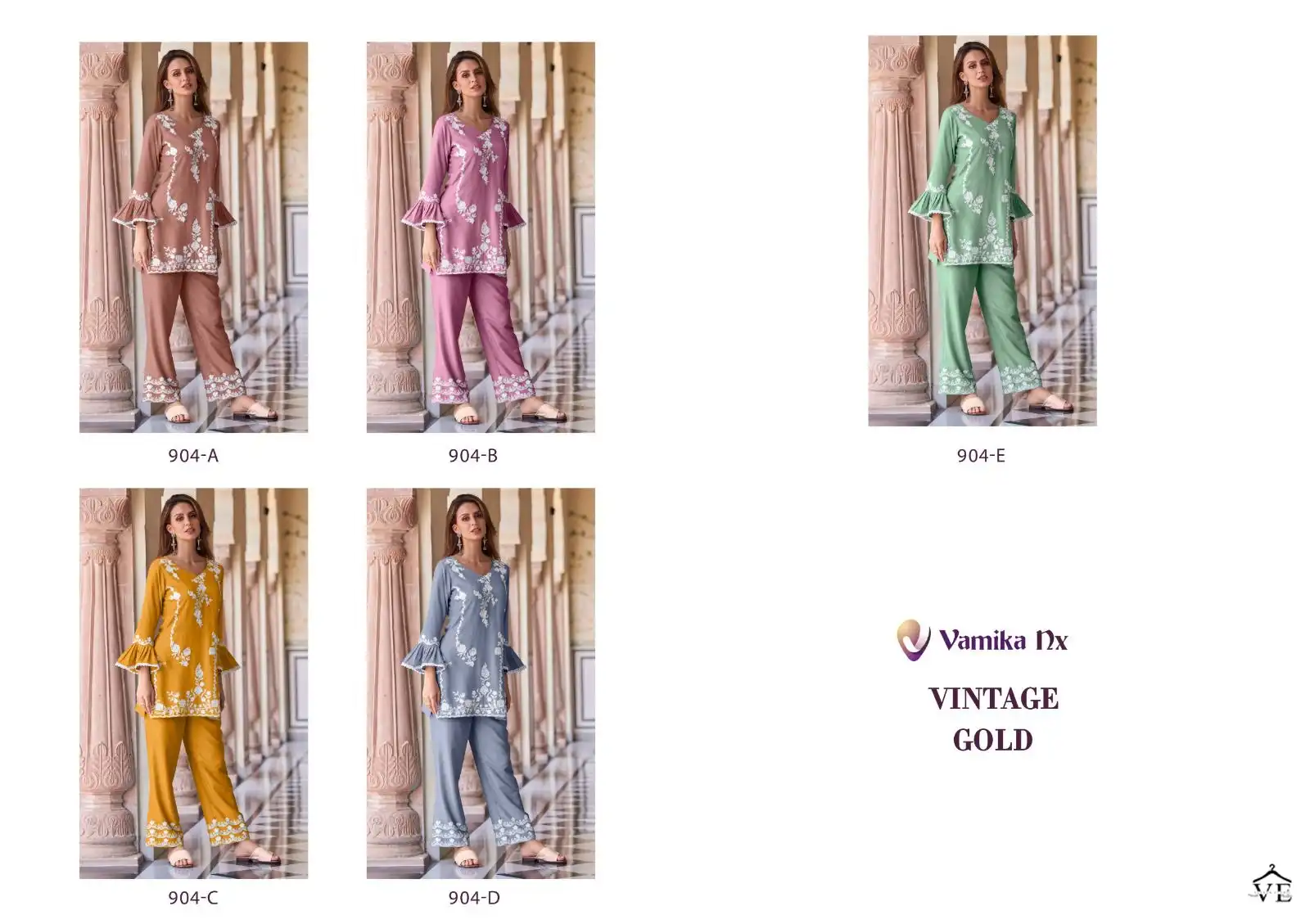 Vamika Nx Vintage Gold Heavy Rayon Wholesale Kurti With Pant Catalog — Wholesale Kurtis, MPA wholesale from Surat — view 6