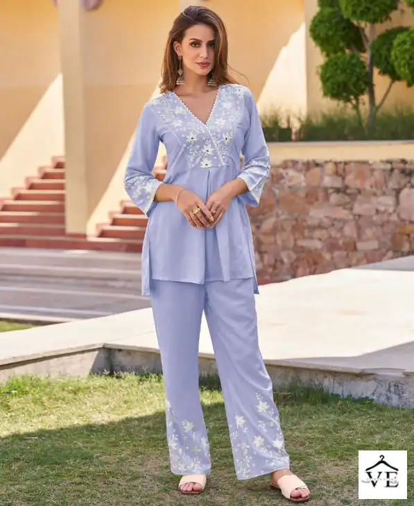 Vamika Nx Vintage Silver Heavy Rayon Wholesale Kurti With Pant Catalog