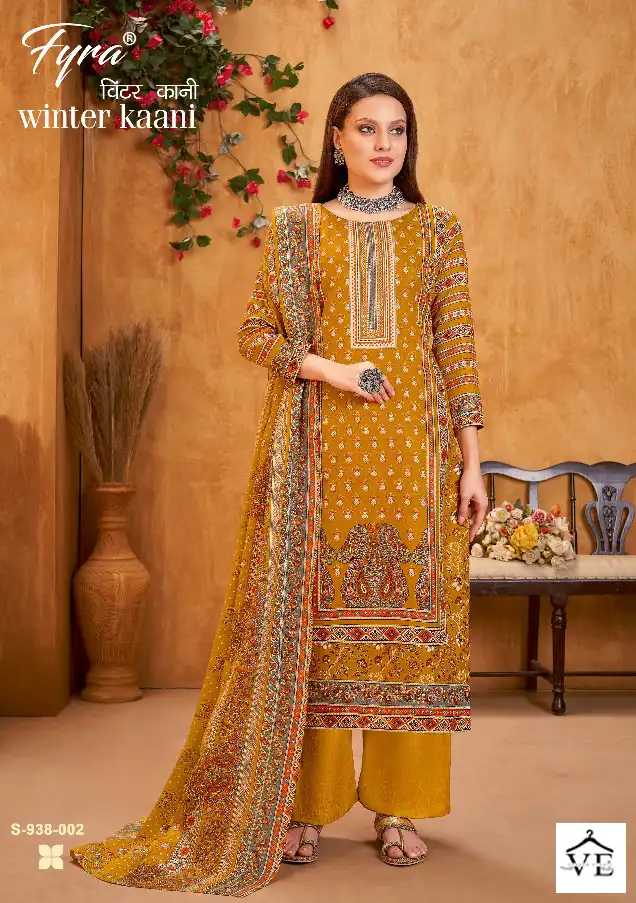 Fyra Winter Kaani Pure Wool Pashmina Wholesale Winter Wear Salwar Suit Catalog — Wholesale Salwar Suits, MPA wholesale from Surat - Gallery Image 2