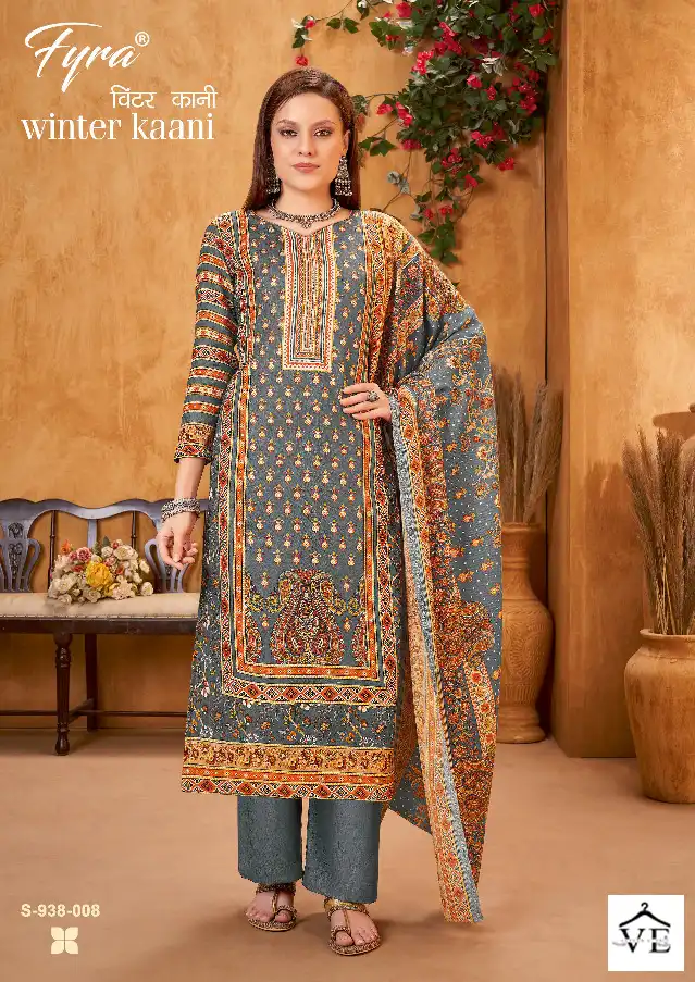 Fyra Winter Kaani Pure Wool Pashmina Wholesale Winter Wear Salwar Suit Catalog — Wholesale Salwar Suits, MPA wholesale from Surat - Gallery Image 3