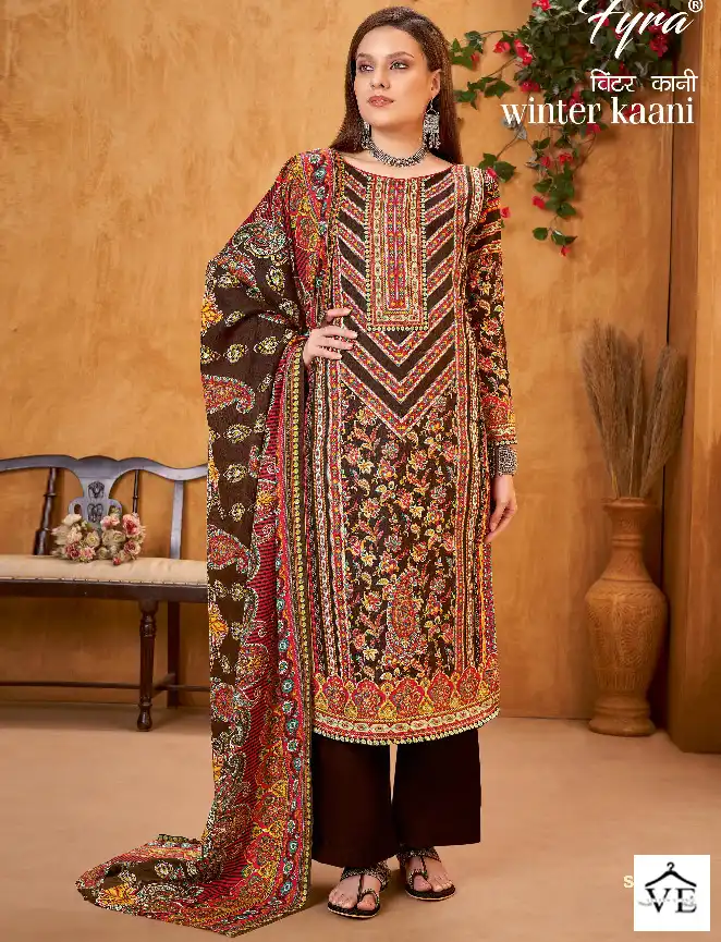 Fyra Winter Kaani Pure Wool Pashmina Wholesale Winter Wear Salwar Suit Catalog — Wholesale Salwar Suits, MPA wholesale from Surat — view 1