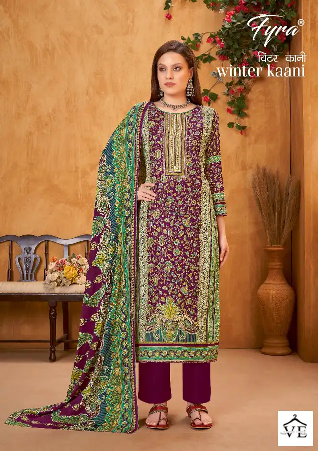 Fyra Winter Kaani Pure Wool Pashmina Wholesale Winter Wear Salwar Suit Catalog — Wholesale Salwar Suits, MPA wholesale from Surat - Gallery Image 8
