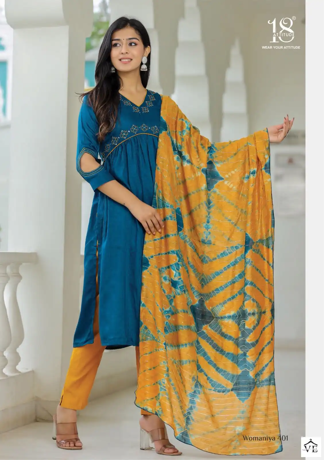 18 Attitude Womaniya Vol 4 Chinon Wholesale Readymade Suits Catalog — Wholesale Salwar Suits, MPA wholesale from Surat — view 4