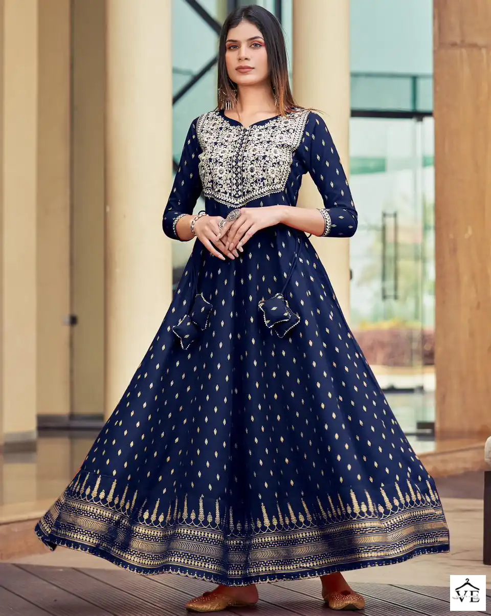 VE Walkway 40 Rayon Wholesale Anarkali Gown Catalog — Wholesale Kurtis, MPA wholesale from Surat — view 1