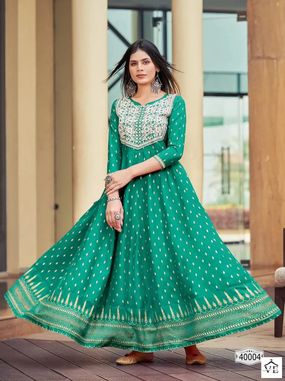 VE Walkway 40 Rayon Wholesale Anarkali Gown Catalog — Wholesale Kurtis, MPA wholesale from Surat - Gallery Image 3