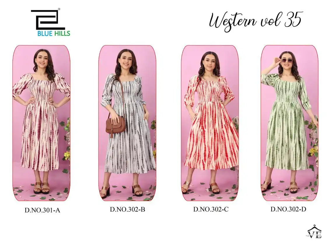 Blue Hills Western Vol 35 Rayon 14 Kg Wholesale One Piece Catalog — Wholesale Kurtis, MPA wholesale from Surat — view 5
