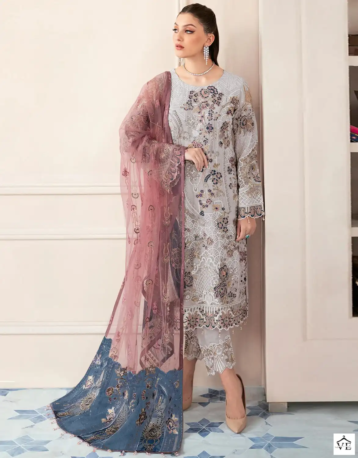 Fepic C-1297 Georgette Wholesale Pakistani Suit Catalog — Wholesale Salwar Suits, MPA wholesale from Surat — view 1