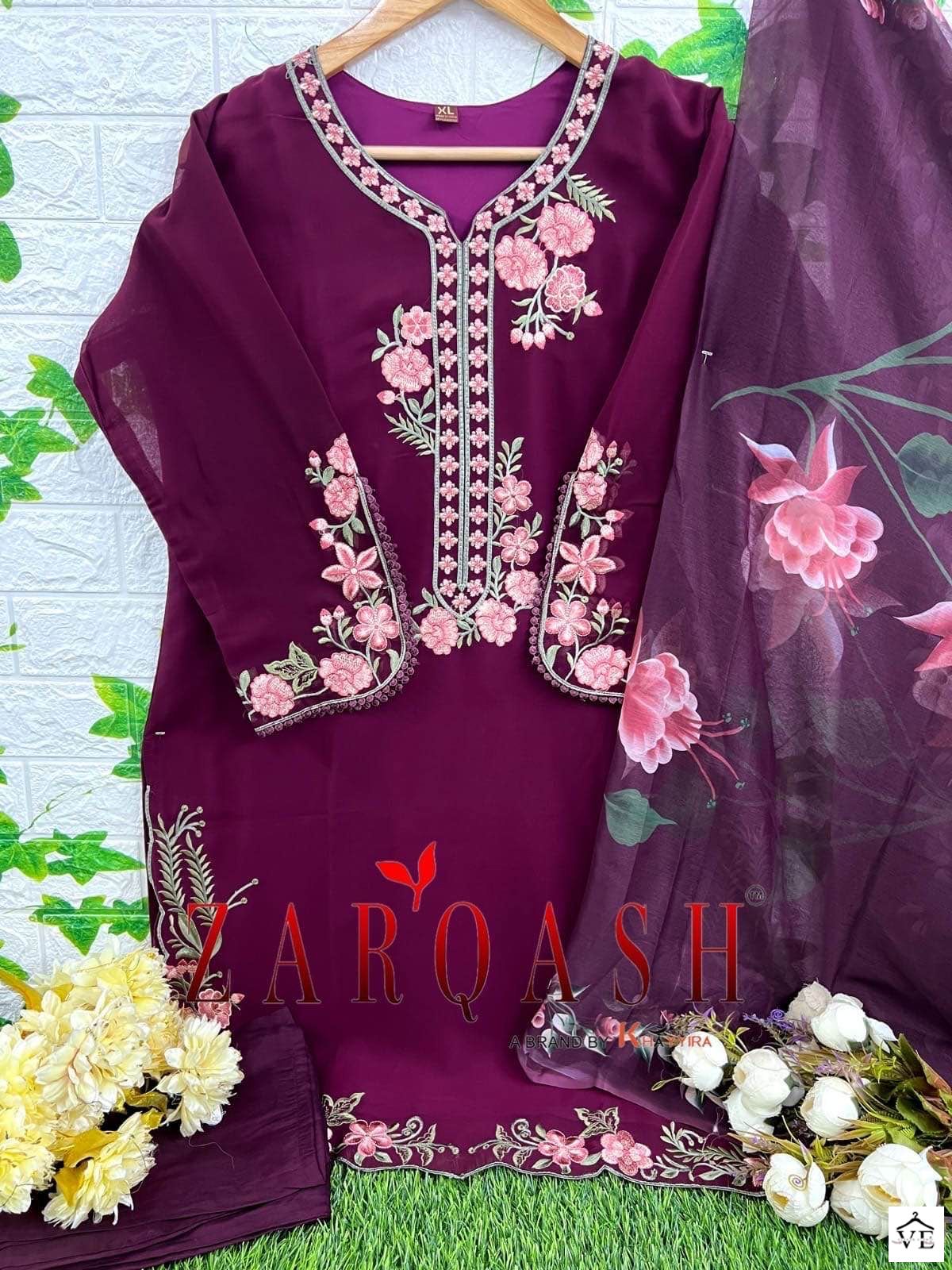 Zarqash Z 135 Faux Georgette Wholesale Readymade Suit Catalog — Wholesale Salwar Suits, MPA wholesale from Surat - Gallery Image 7